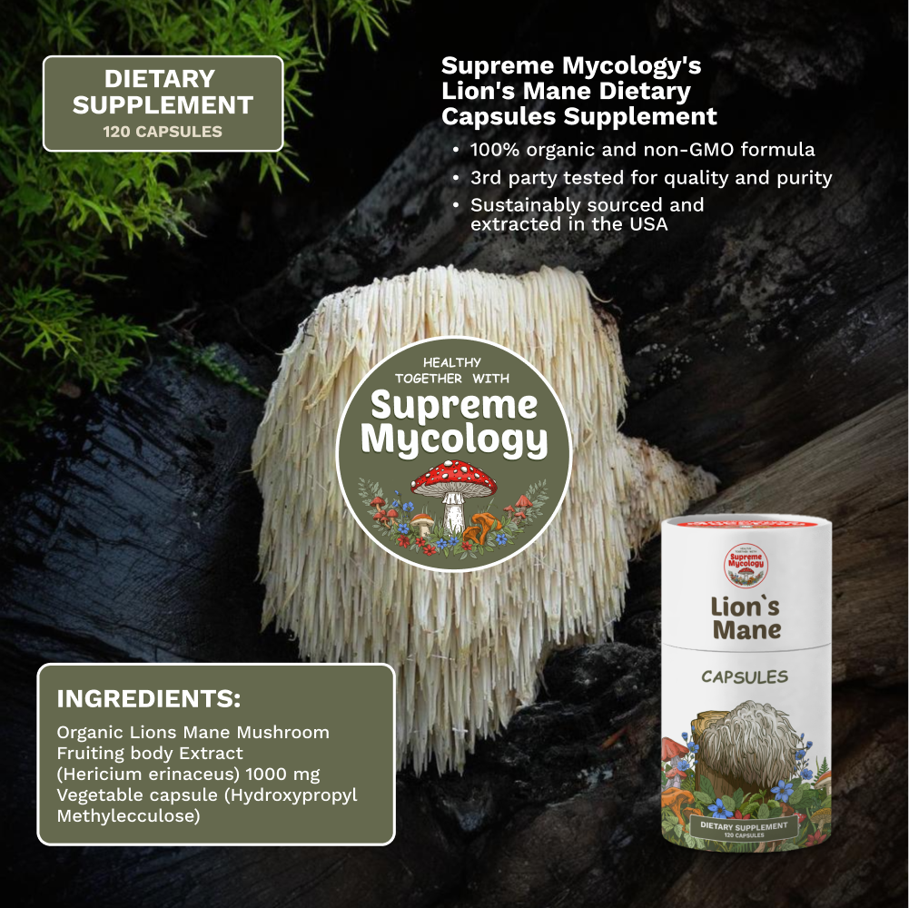 Organic Lion's Mane Mushroom Capsules