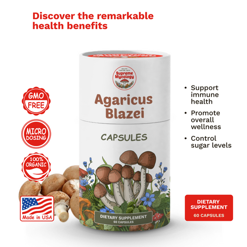 Organic Agaricus Blazei Mushroom Capsules
