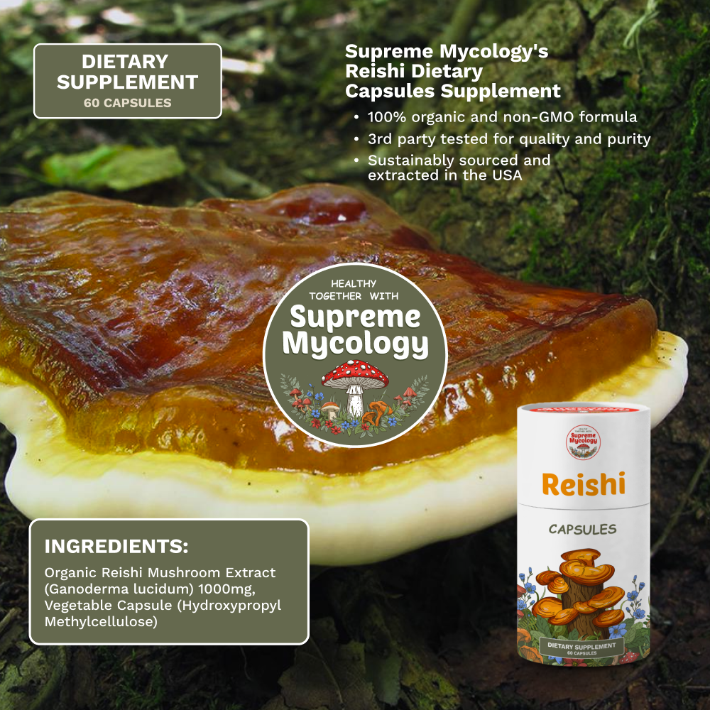 Organic Reishi Mushroom Capsules