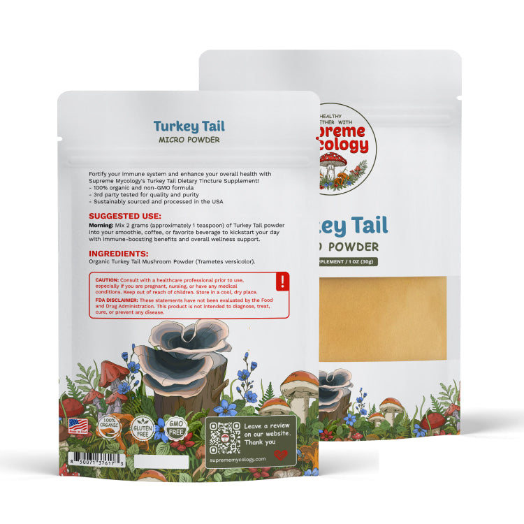 Organic Turkey Tail Mushroom Micro Powder