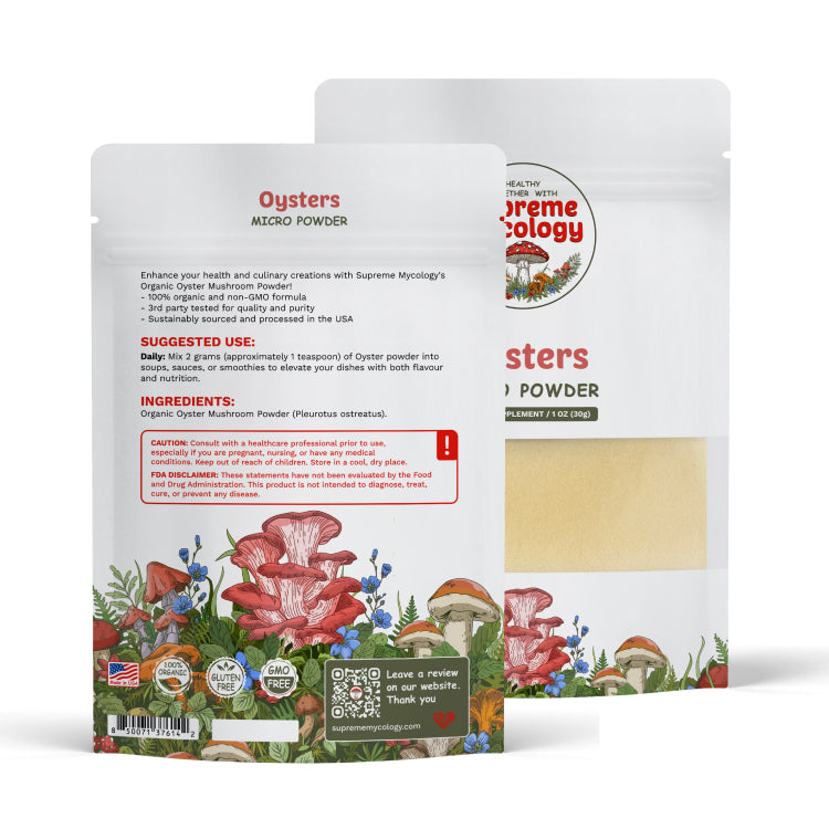 Organic Oyster Mushroom Micro Powder