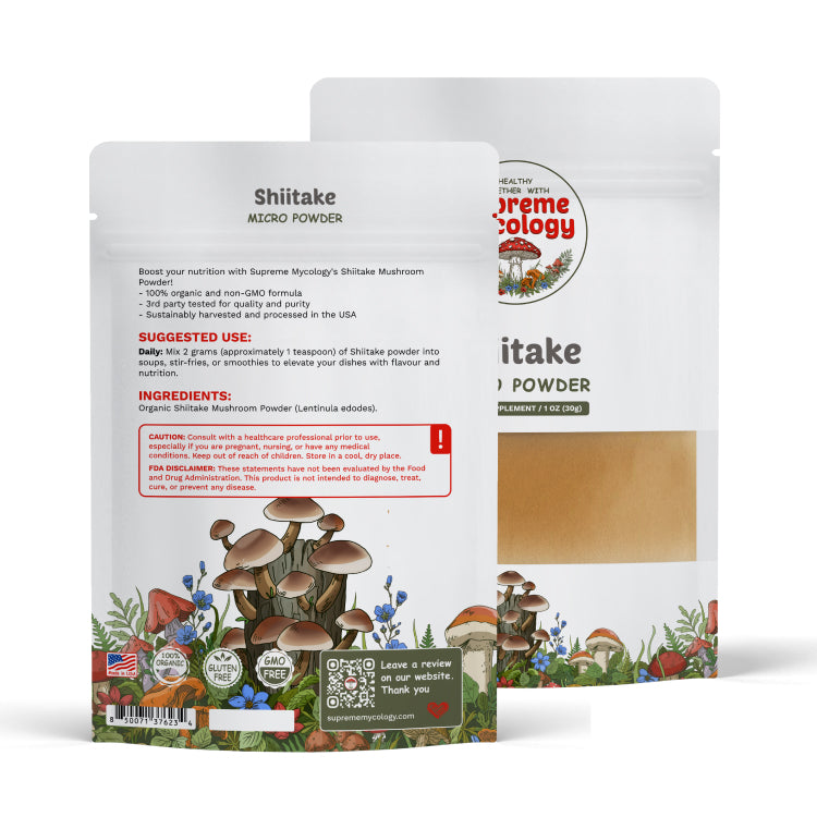 Organic Shiitake Mushroom Micro Powder