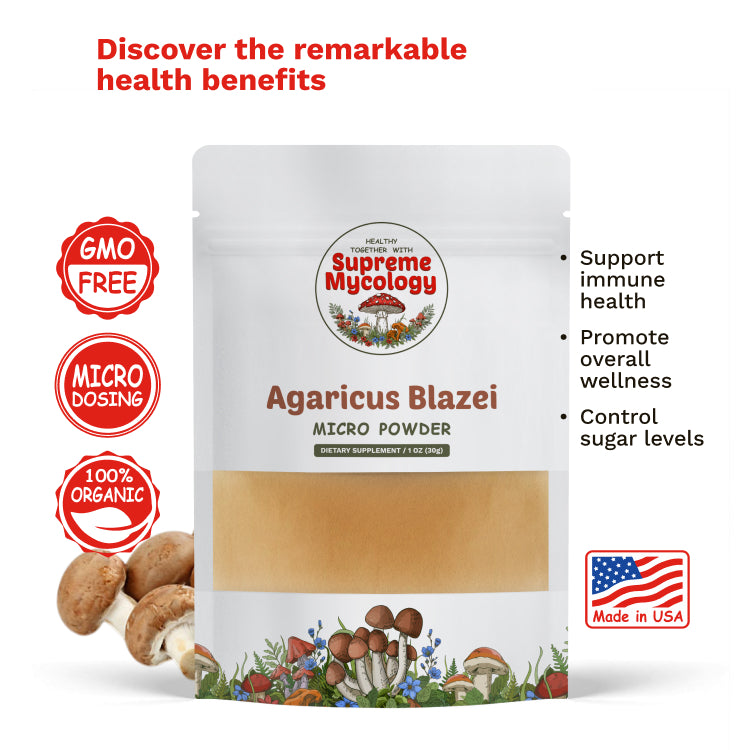 Organic Agaricus Blazei Mushroom Micro Powder