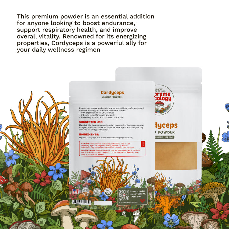 Organic Cordyceps Mushroom Micro Powder