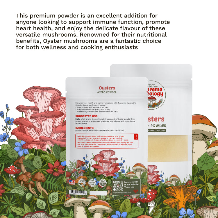 Organic Oyster Mushroom Micro Powder