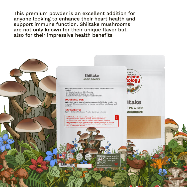 Organic Shiitake Mushroom Micro Powder