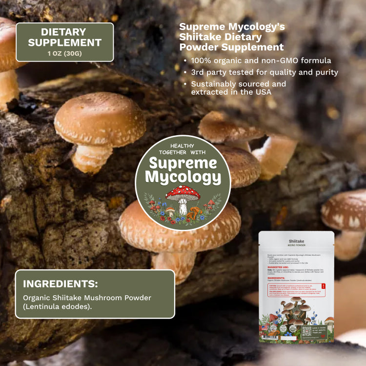Organic Shiitake Mushroom Micro Powder