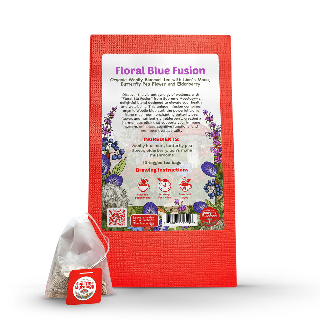 Floral Blue Fusion | Organic Lion's Mane Herbal Tea