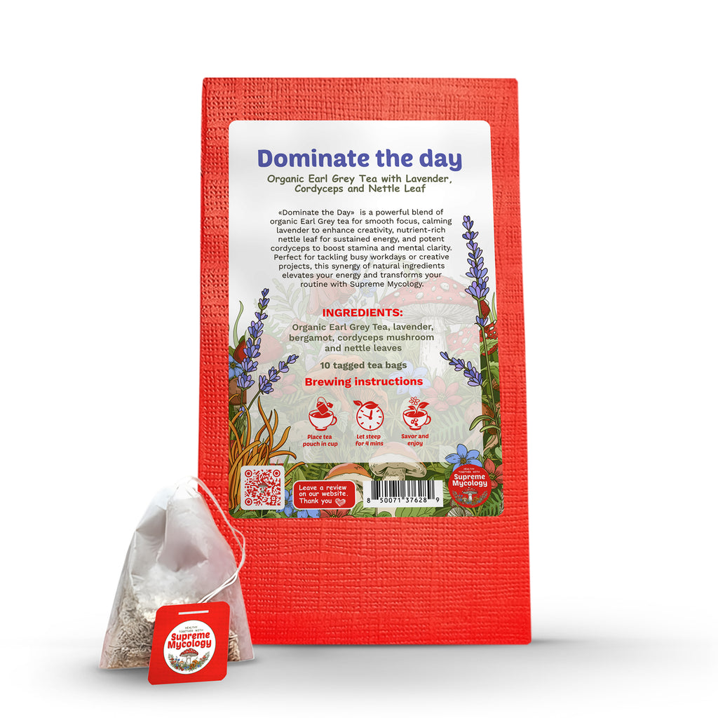 Dominate the Day | Organic Cordyceps Earl Grey Tea