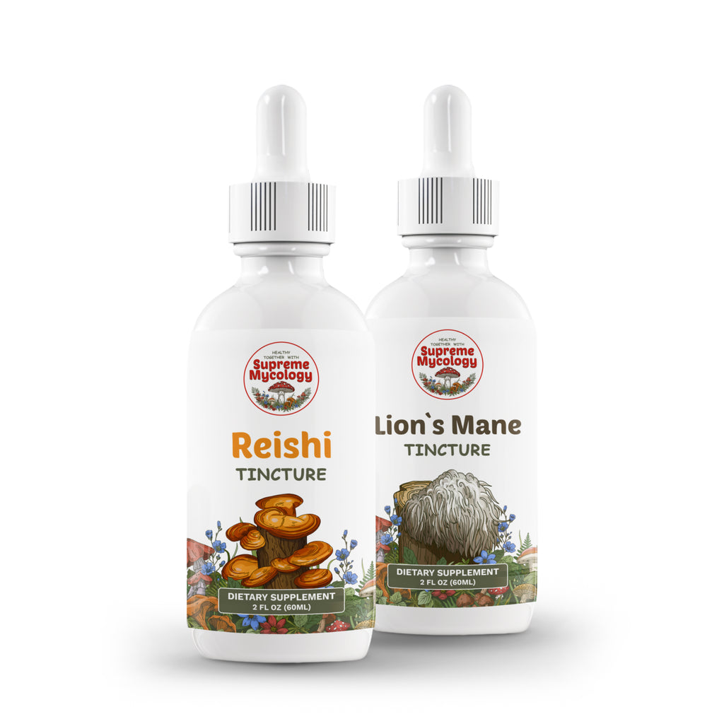 Serenity Night Tincture Pack | Reishi & Lion's Mane | 2 x 2oz | Evening Recovery