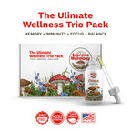 The Ultimate Wellness Trio Pack | Lion's Mane, Cordyceps & Chaga | 3 x 2oz