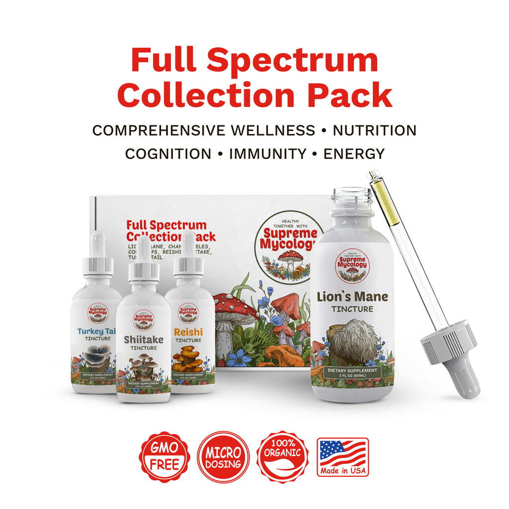 Full Spectrum Collection Pack | 6 Mushroom Tinctures | 6 x 2oz
