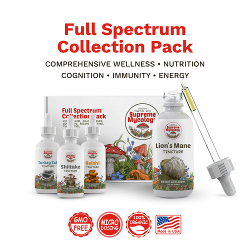 Full Spectrum Collection Pack | 6 Mushroom Tinctures | 6 x 2oz