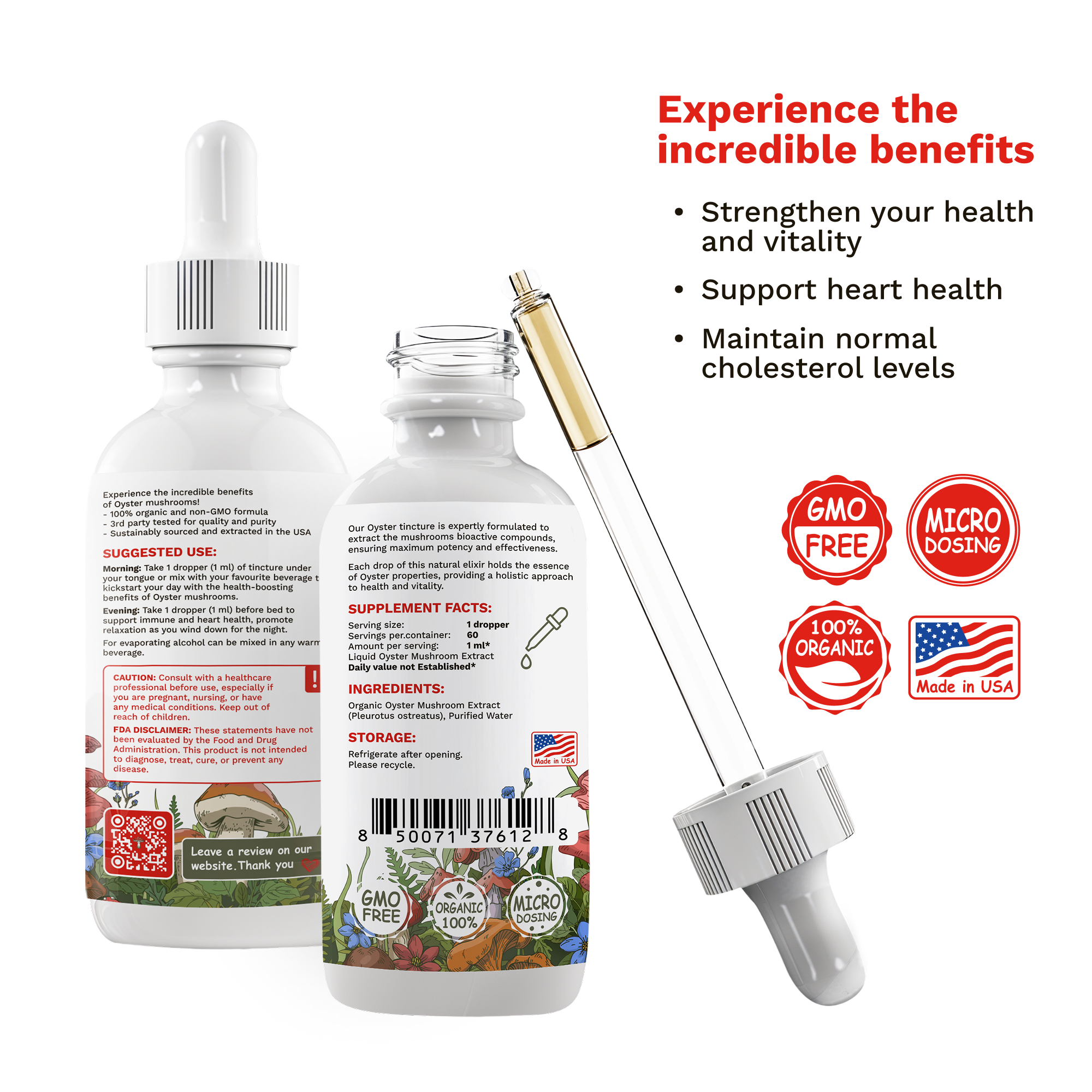 Organic Oyster Extracted Mushroom Tincture
